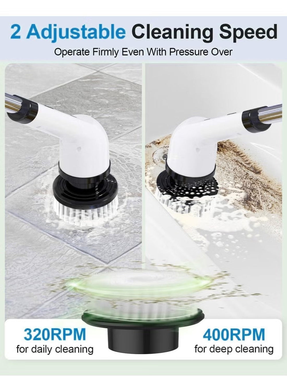 360° ROTATING CLEANING POWER